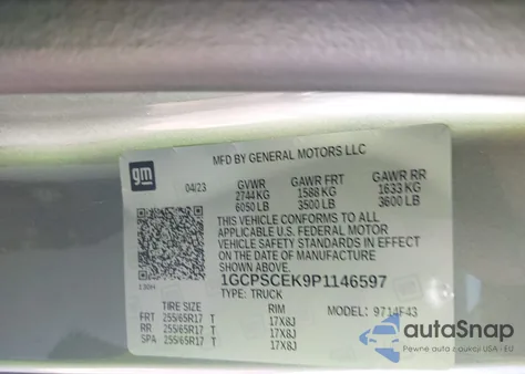 2023 Chevrolet Colorado 2Wd Short Box Lt from USA, damaged, VIN 1GCPSCEK9P1146597